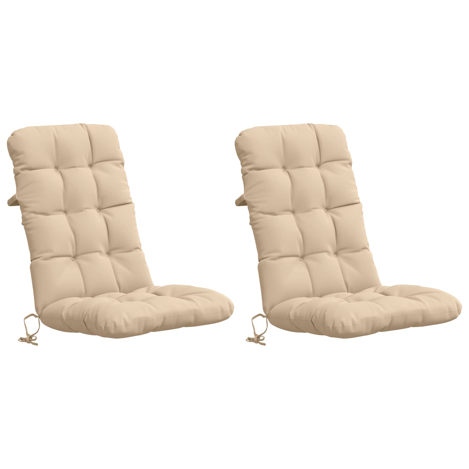 Cuscini per Sedia Alta in 2 Pezzi VIANEN 100% Poliestere Crema