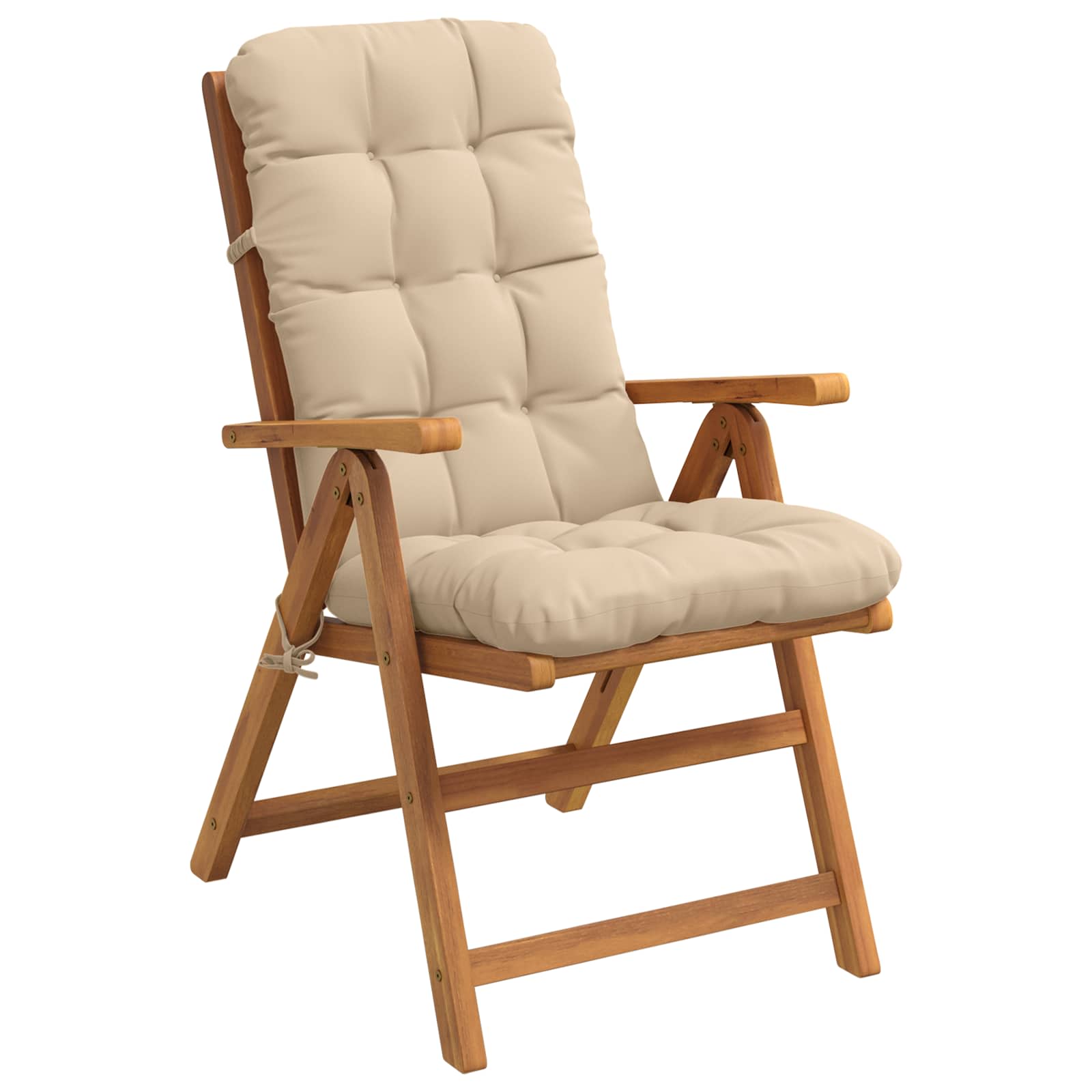 Cuscini per Sedia Alta in 6 Pezzi VIANEN 100% Poliestere Crema