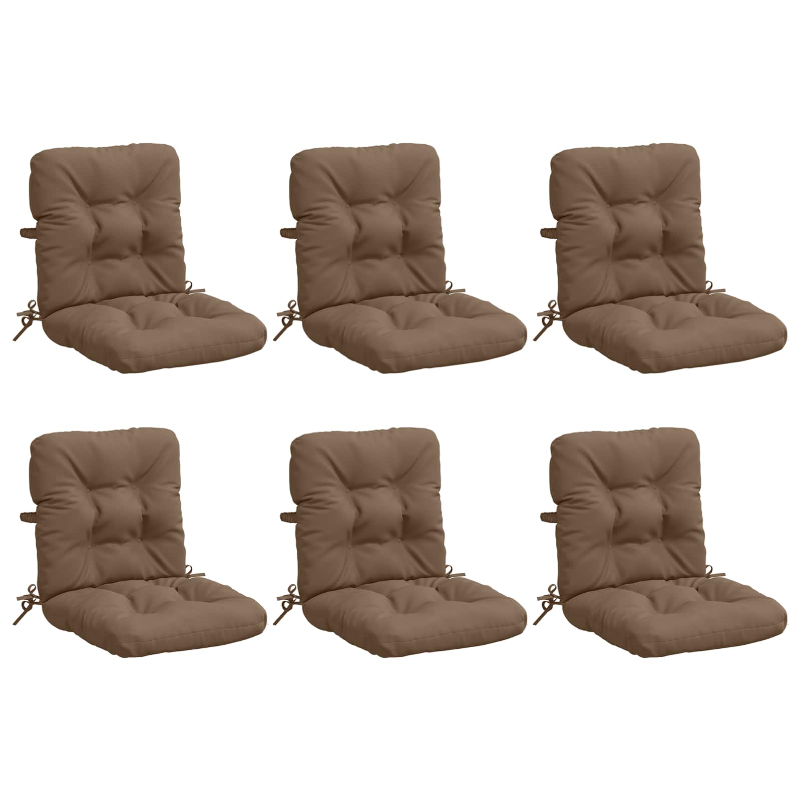 Cuscini per Sedia Alta in 6 Pezzi VIANEN 100% Poliestere