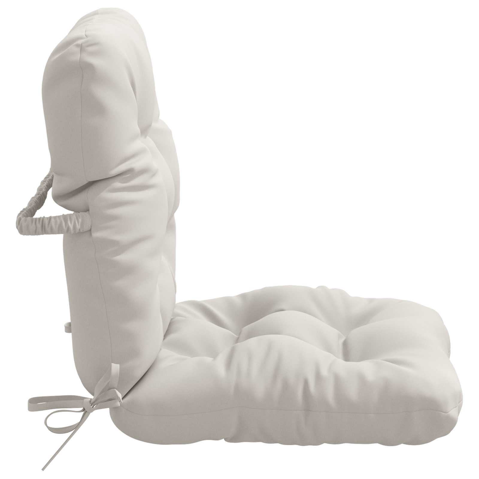 Cuscini per Sedia Alta in 2 Pezzi VIANEN 100% Poliestere Bianco