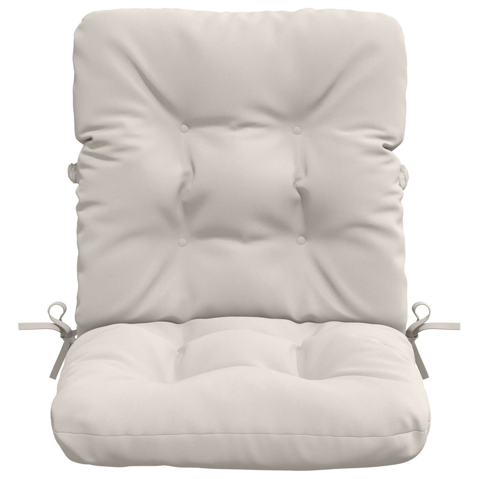 Cuscini per Sedia Alta in 4 Pezzi VIANEN 100% Poliestere Bianco