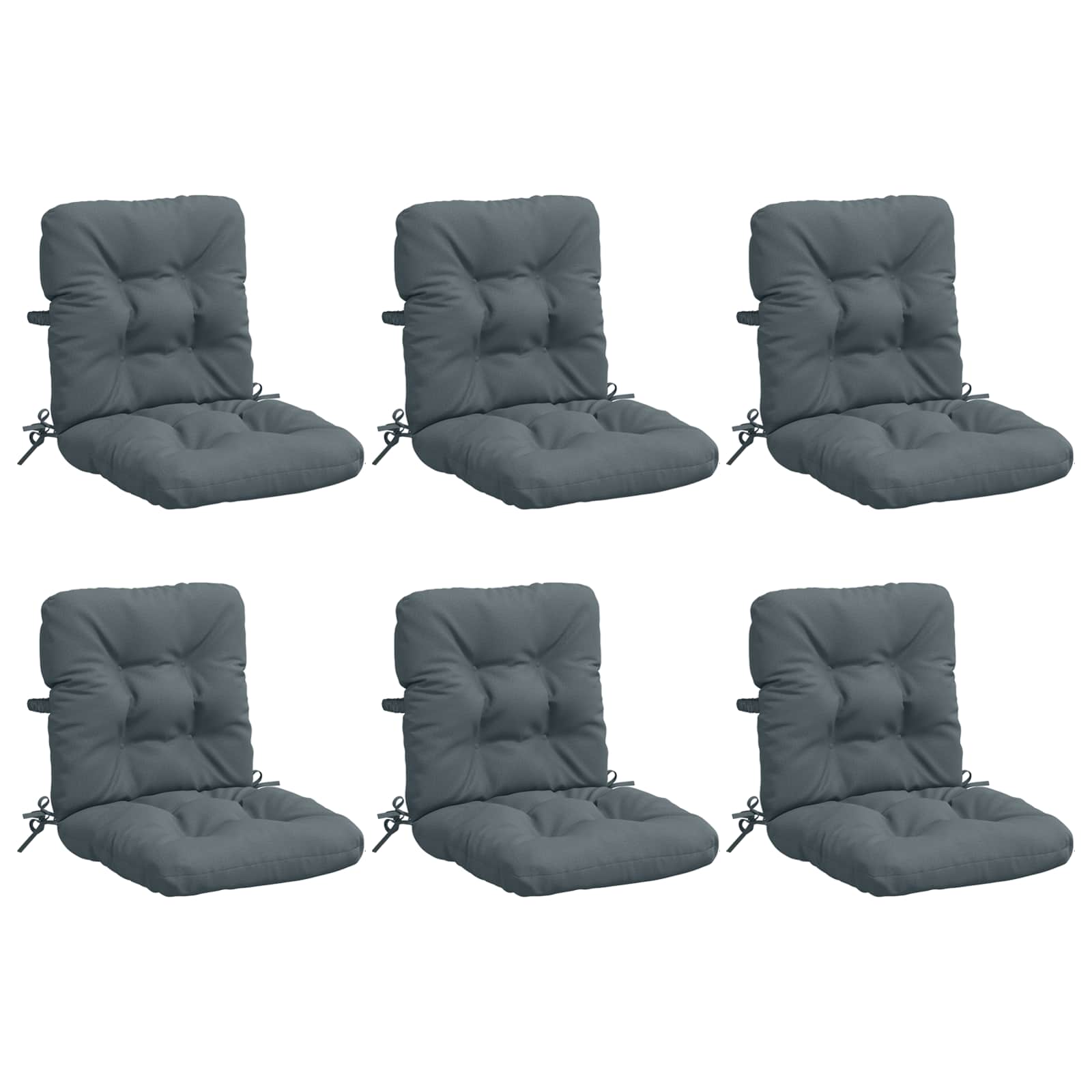 Cuscini per Sedia Alta in 6 Pezzi VIANEN 100% Poliestere Blu
