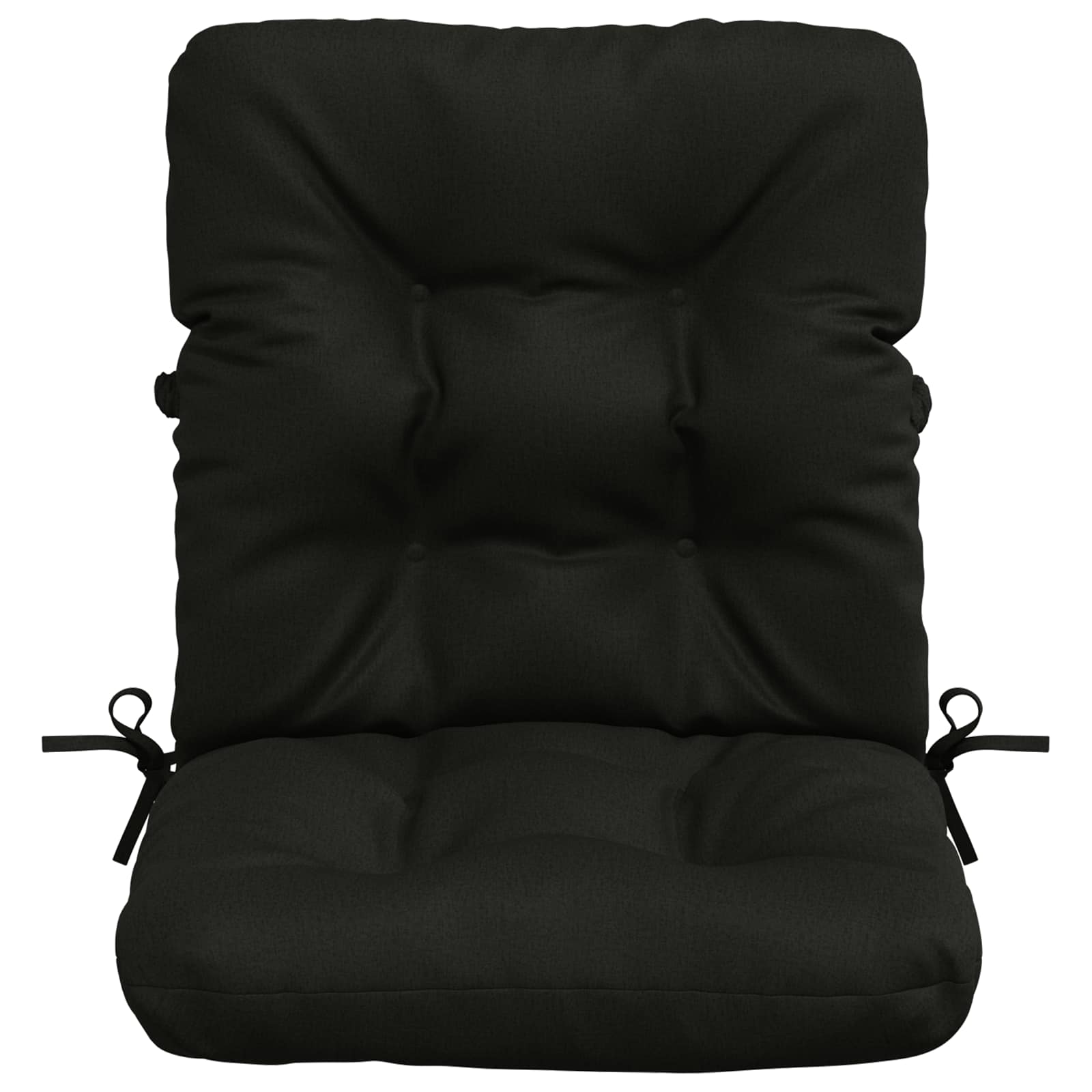 Cuscini per Sedia Alta in 4 Pezzi VIANEN 100% Poliestere Nero