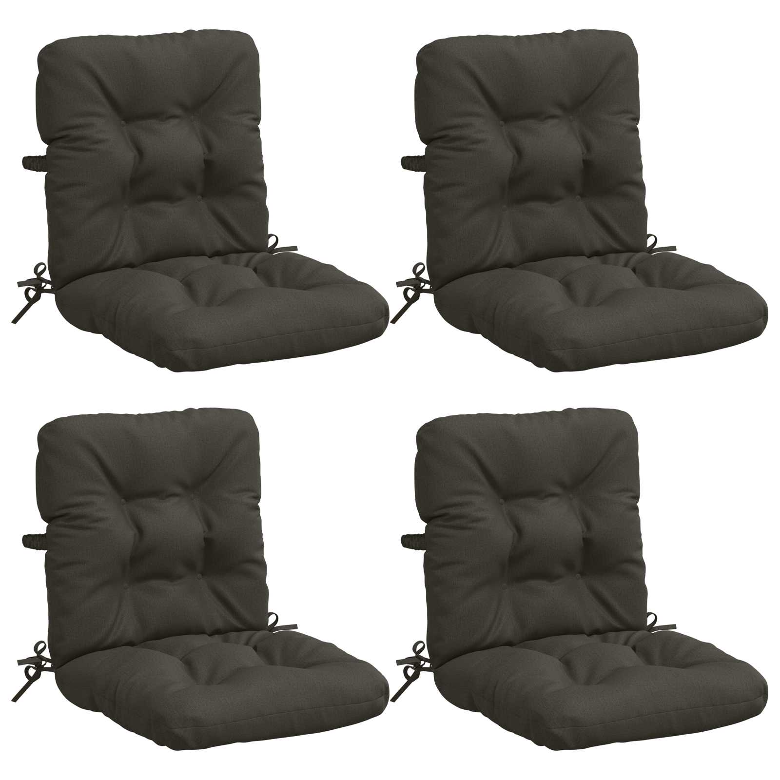 Cuscini per Sedia Alta in 4 Pezzi VIANEN 100% Poliestere