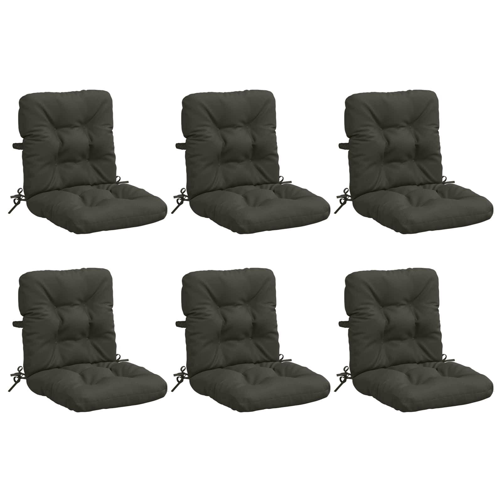 Cuscini per Sedia Alta in 6 Pezzi VIANEN 100% Poliestere