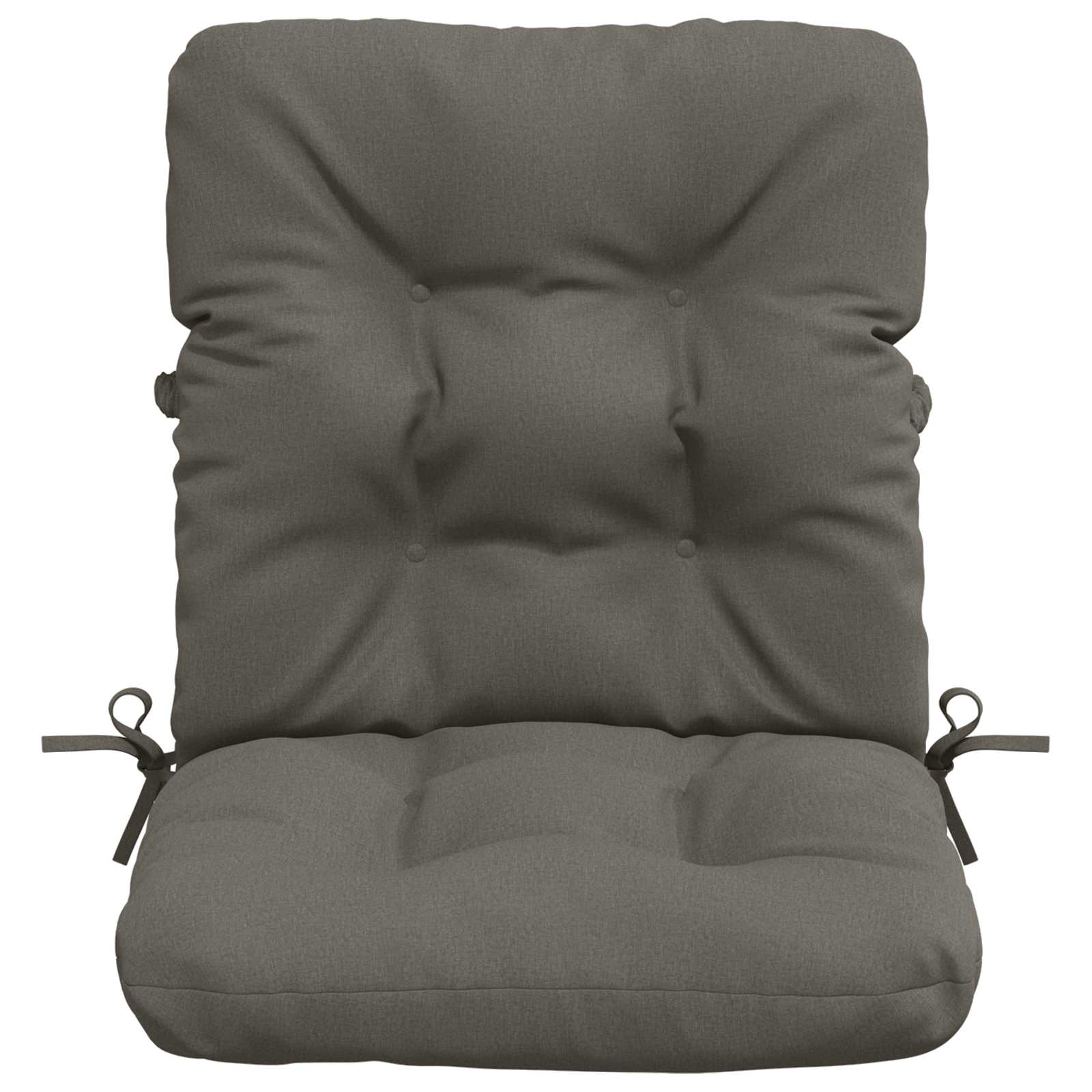 Cuscini per Sedia Alta in 6 Pezzi VIANEN 100% Poliestere Grigio