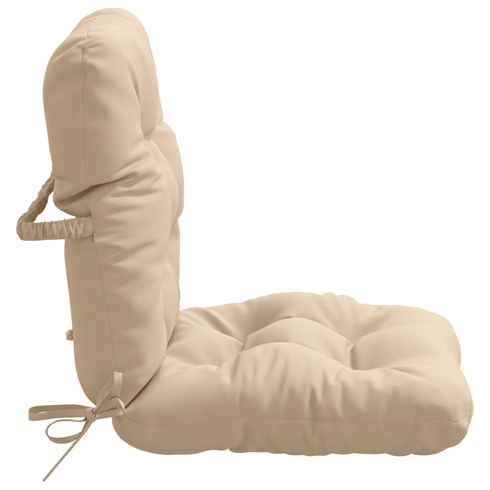 Cuscini per Sedia Alta in 2 Pezzi VIANEN 100% Poliestere Crema