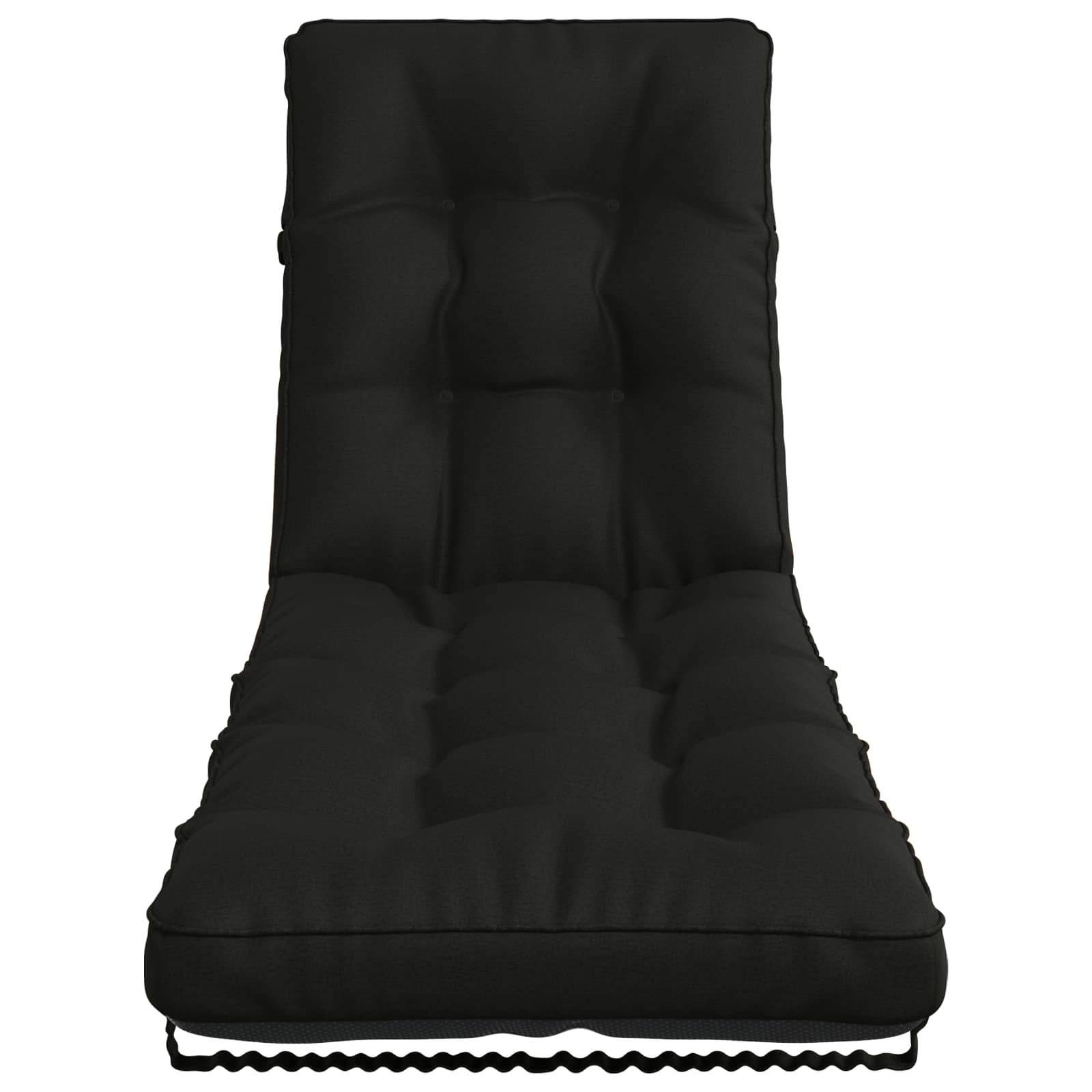 Cuscino per Lettino VIANEN 100% Poliestere Nero 200 x 50 x 8 cm