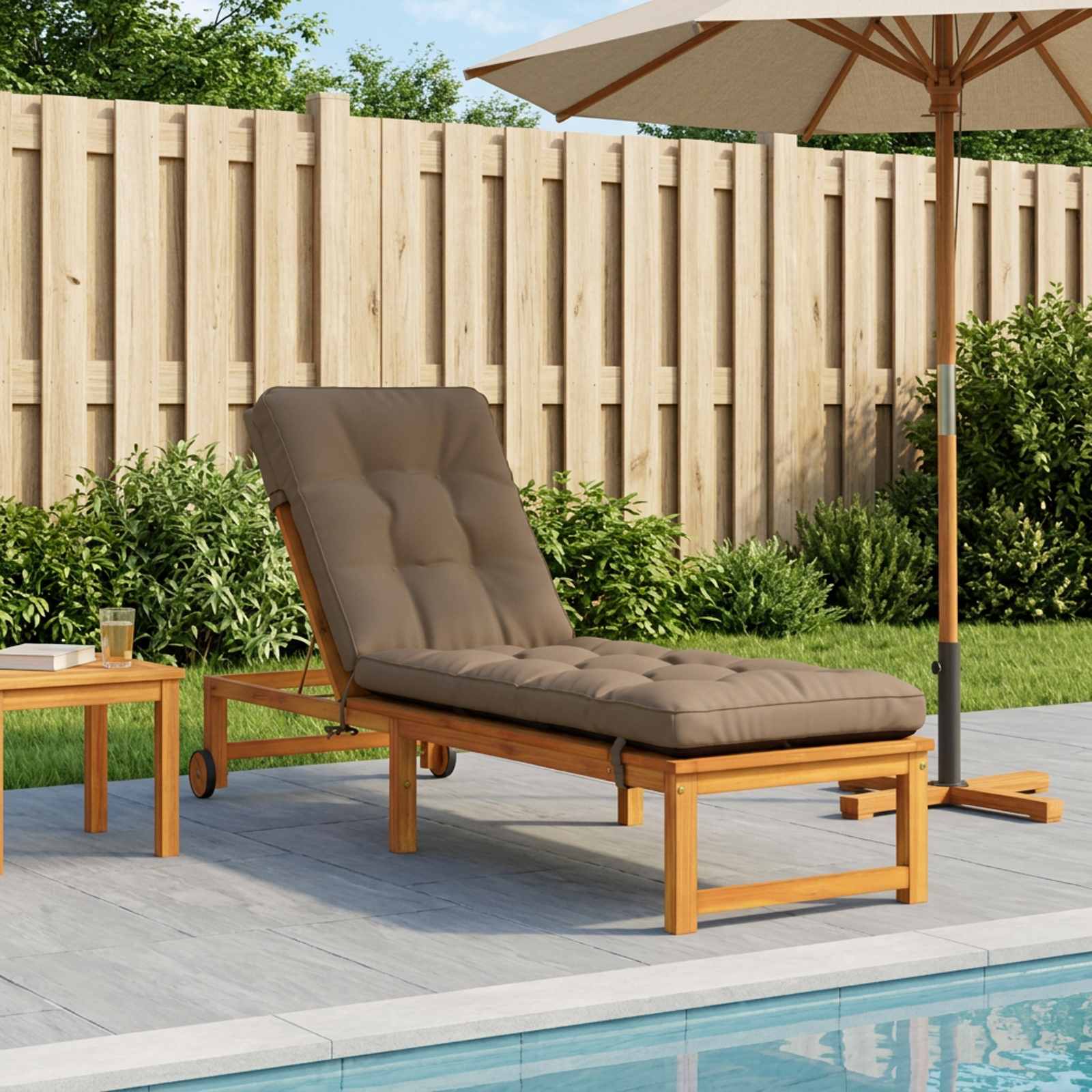 Cuscino per Lettino VIANEN 100% Poliestere Tortora
