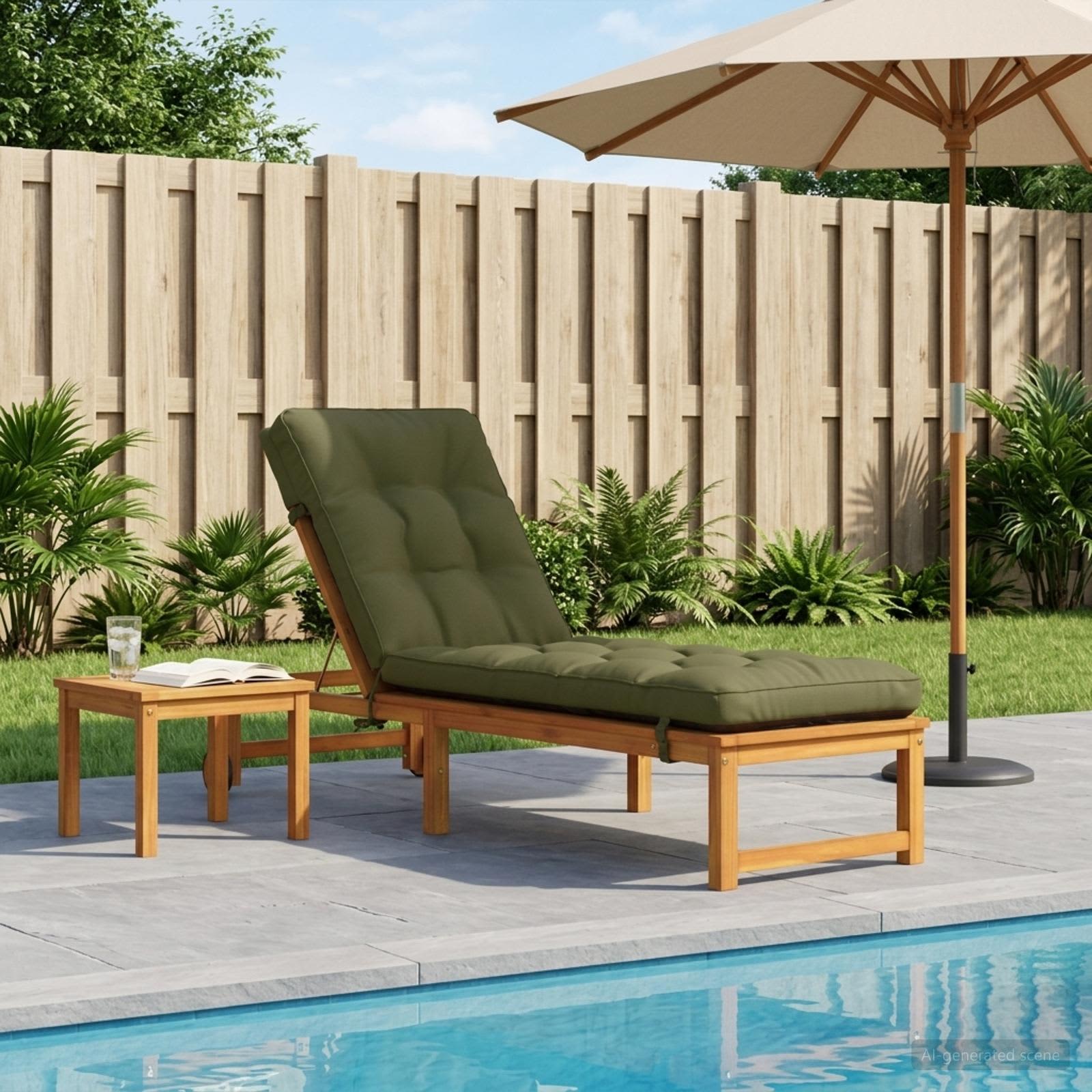 Cuscino per Lettino VIANEN 100% Poliestere Verde Oliva