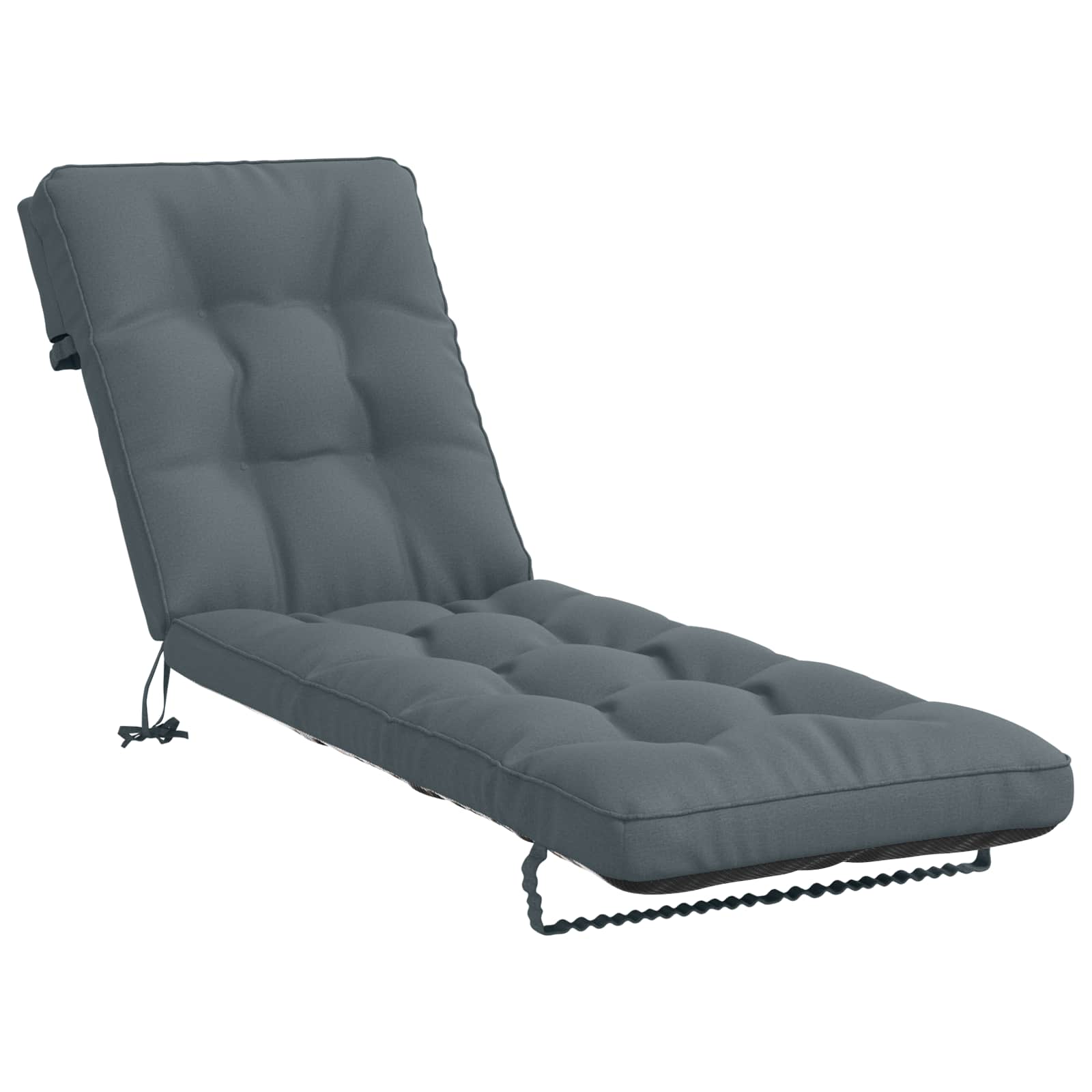 Cuscino per Lettino VIANEN 100% Poliestere Blu 200 x 60 x 8 cm