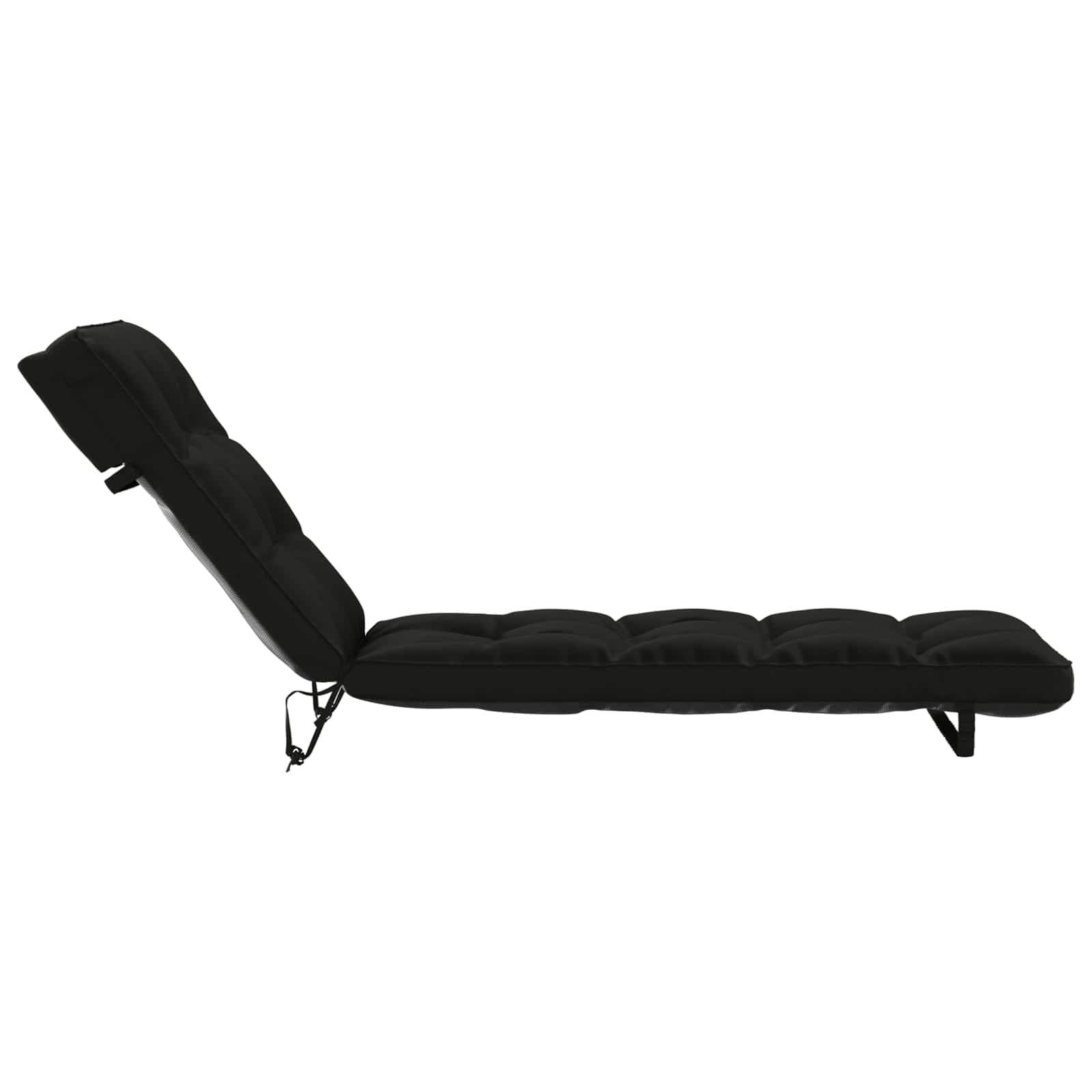 Cuscino per Lettino VIANEN 100% Poliestere Nero 200 x 60 x 8 cm