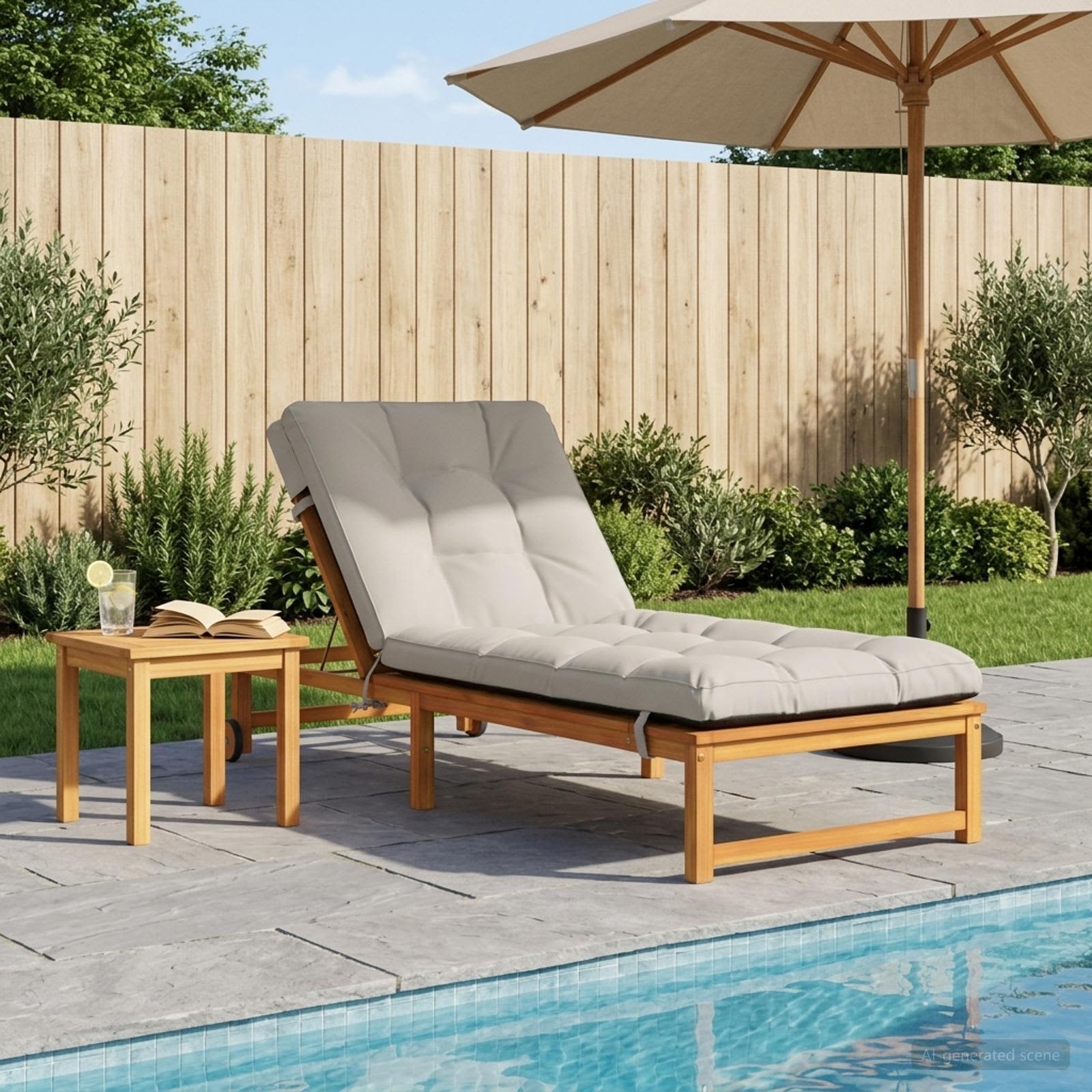 Cuscino per Lettino VIANEN 100% Poliestere Bianco