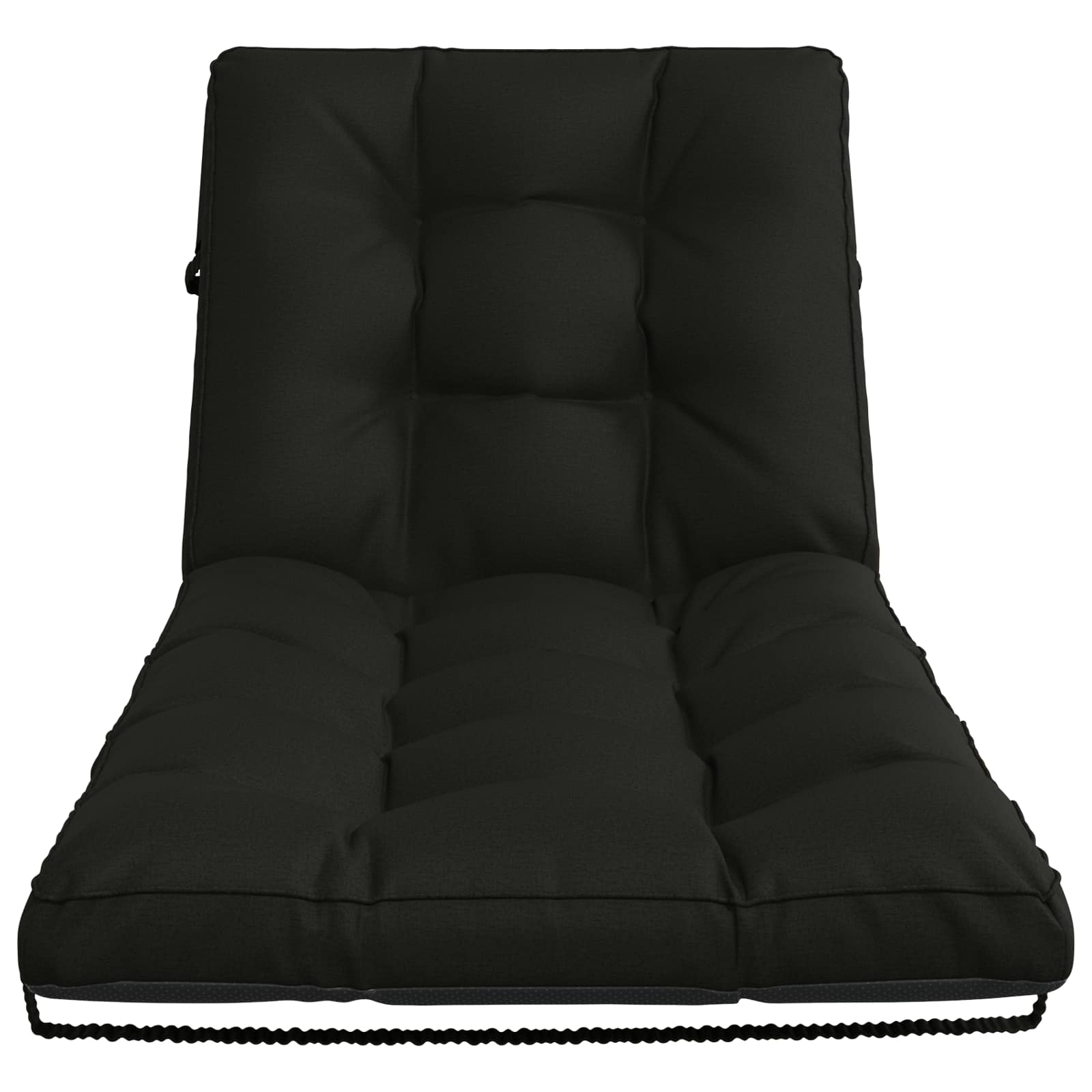 Cuscino per Lettino VIANEN 100% Poliestere Nero 200 x 90 x 8 cm