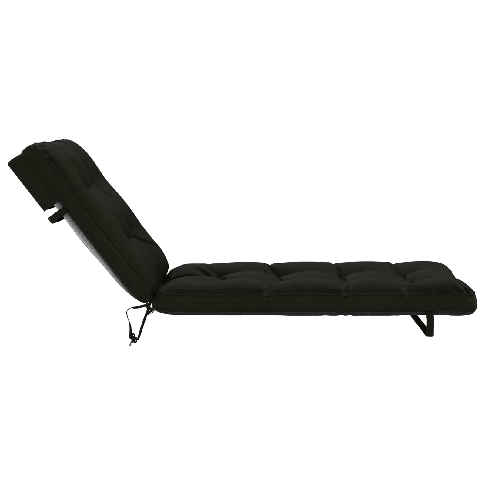 Cuscino per Lettino VIANEN 100% Poliestere Nero 200 x 90 x 8 cm