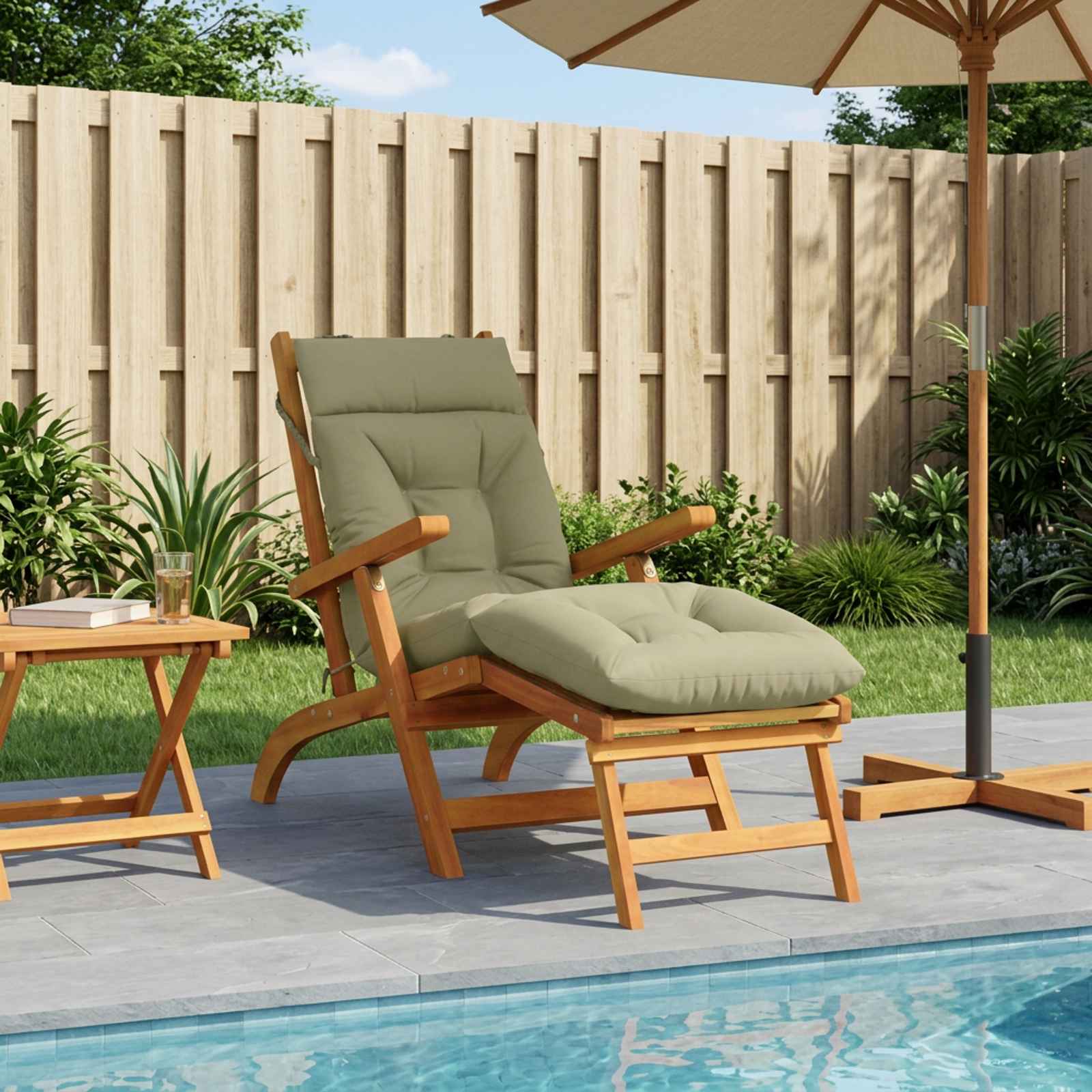 Cuscino per Lettino VIANEN 100% Poliestere Verde chiaro
