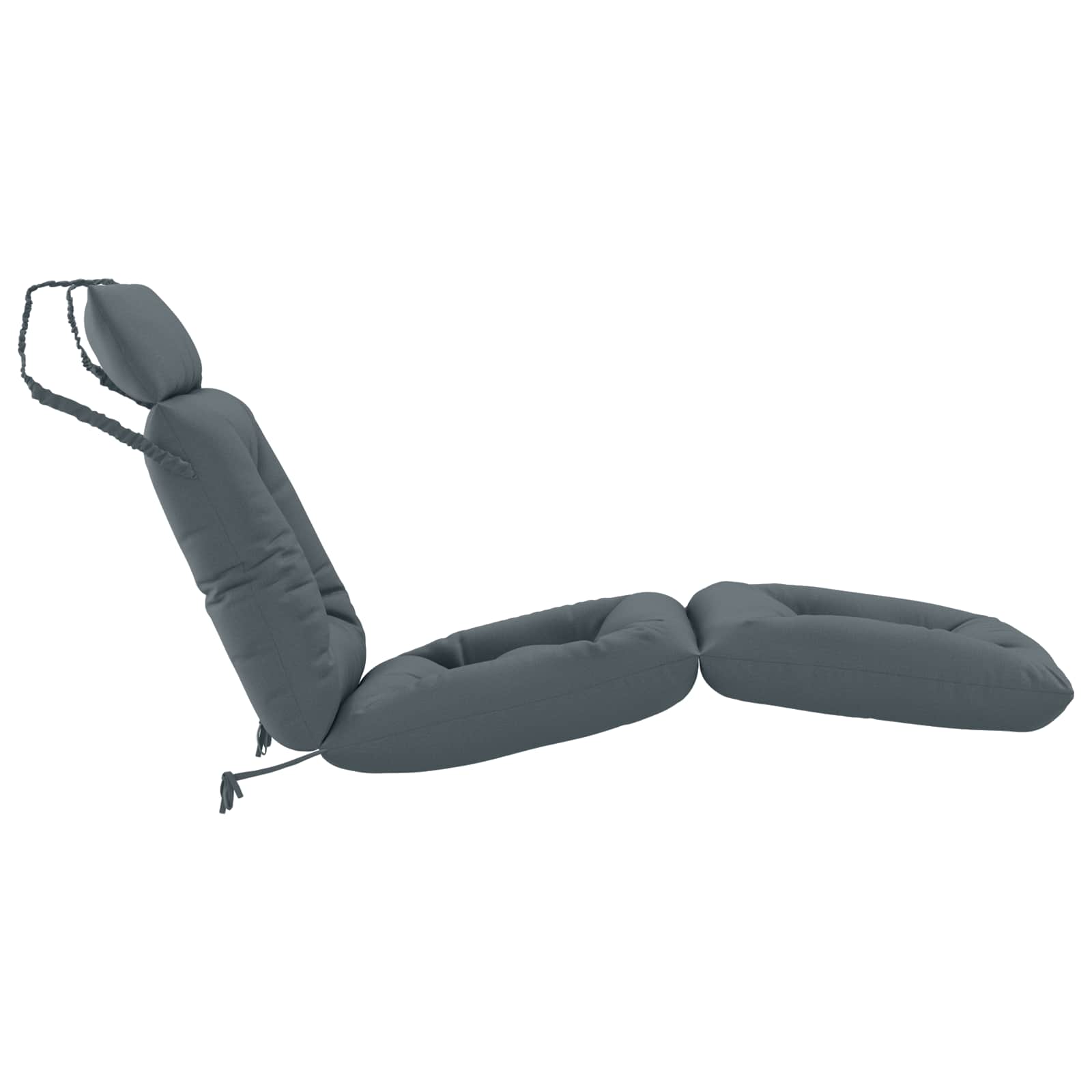 Cuscino per Lettino VIANEN 100% Poliestere Blu 200 x 60 x 8 cm