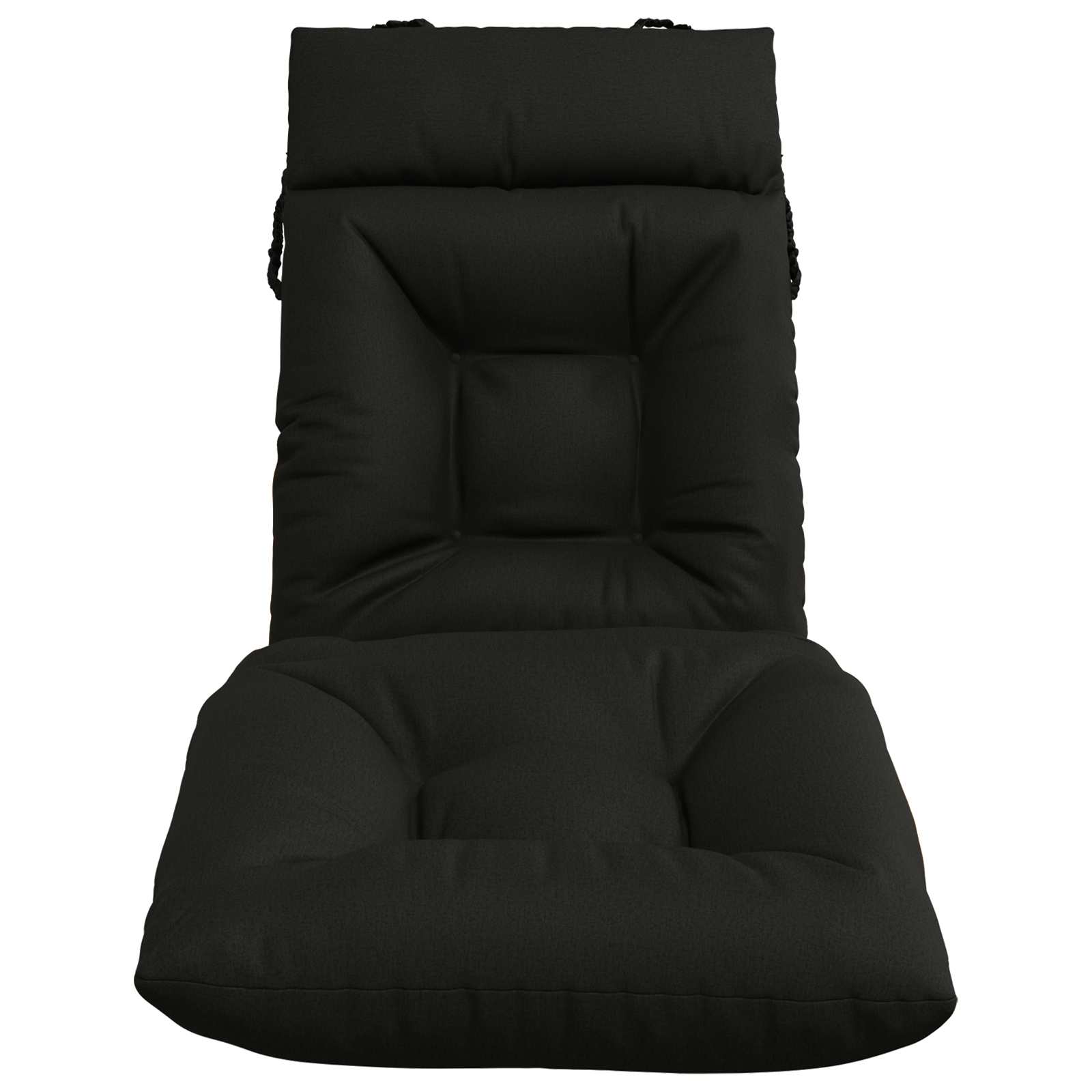 Cuscino per Lettino VIANEN 100% Poliestere Nero 200 x 60 x 8 cm