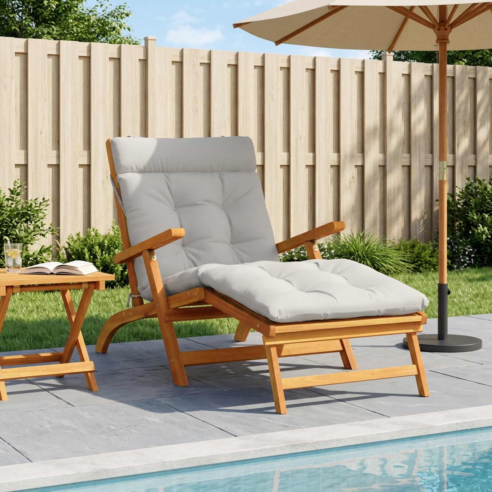 Cuscino per Lettino VIANEN 100% Poliestere Bianco