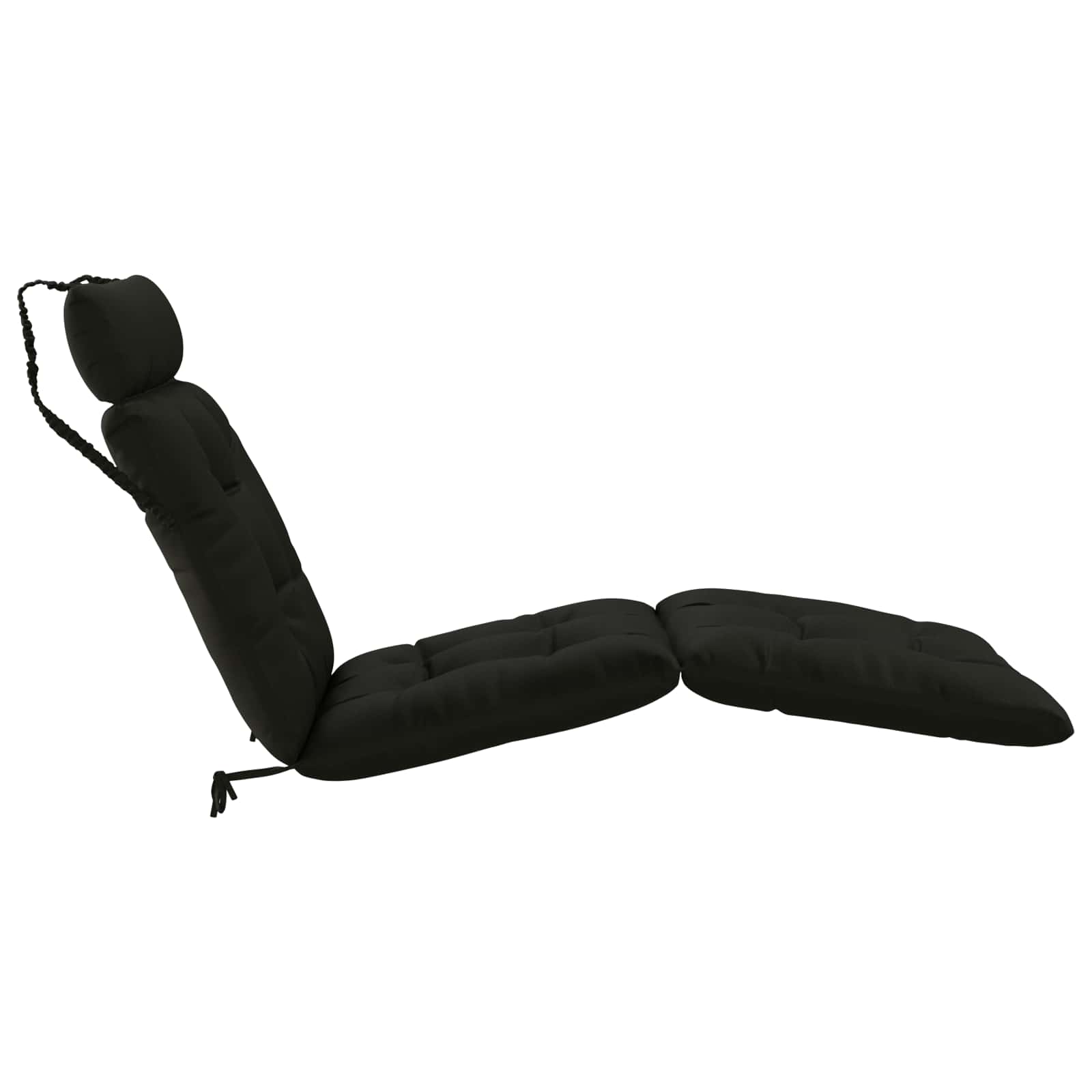 Cuscino per Lettino VIANEN 100% Poliestere Nero 200 x 70 x 8 cm