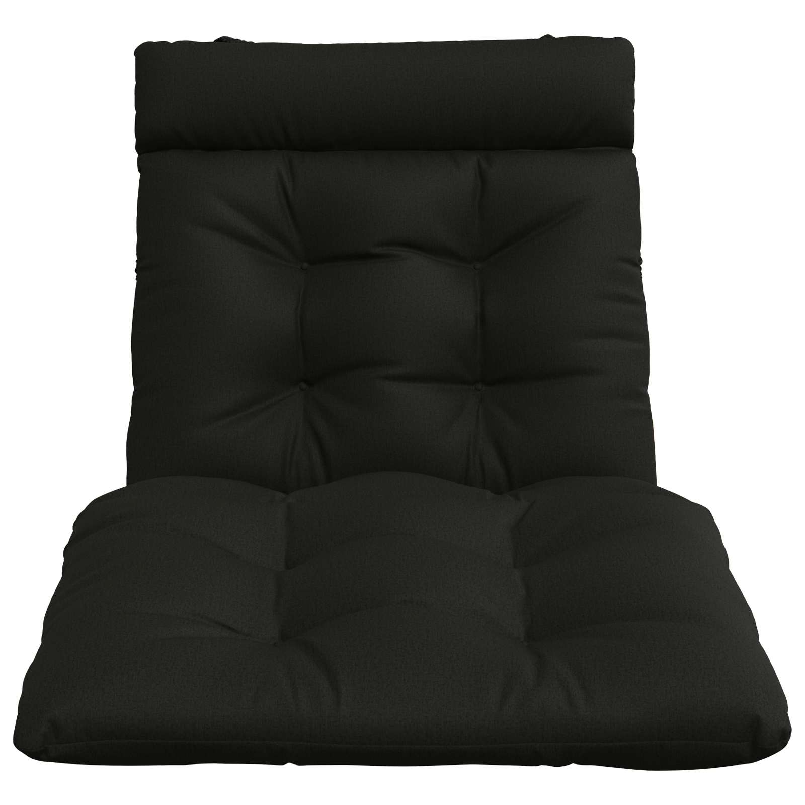 Cuscino per Lettino VIANEN 100% Poliestere Nero 200 x 80 x 8 cm