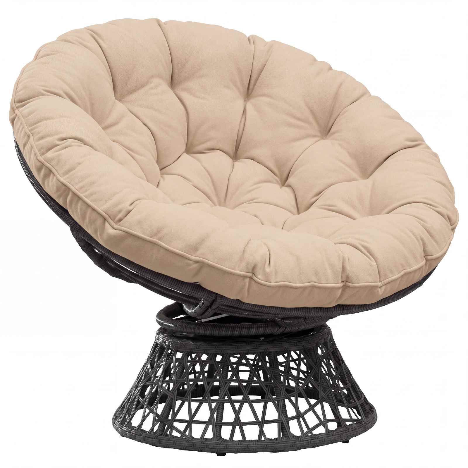 Cuscino per Sedia Papasan VIANEN 100% Poliestere Crema
