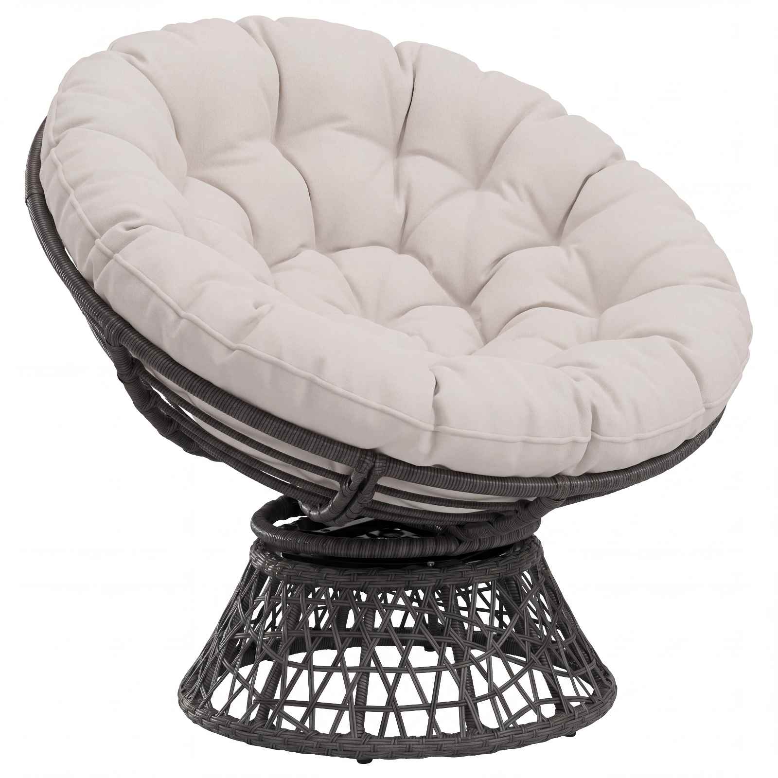 Cuscino per Sedia Papasan VIANEN 100% Poliestere Bianco