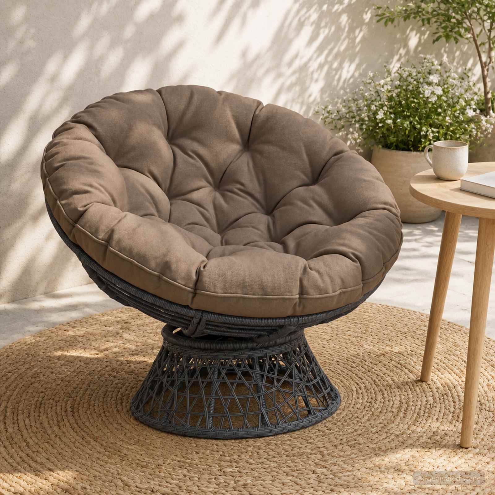 Cuscino per Sedia Appesa VIANEN 100% Poliestere Tortora