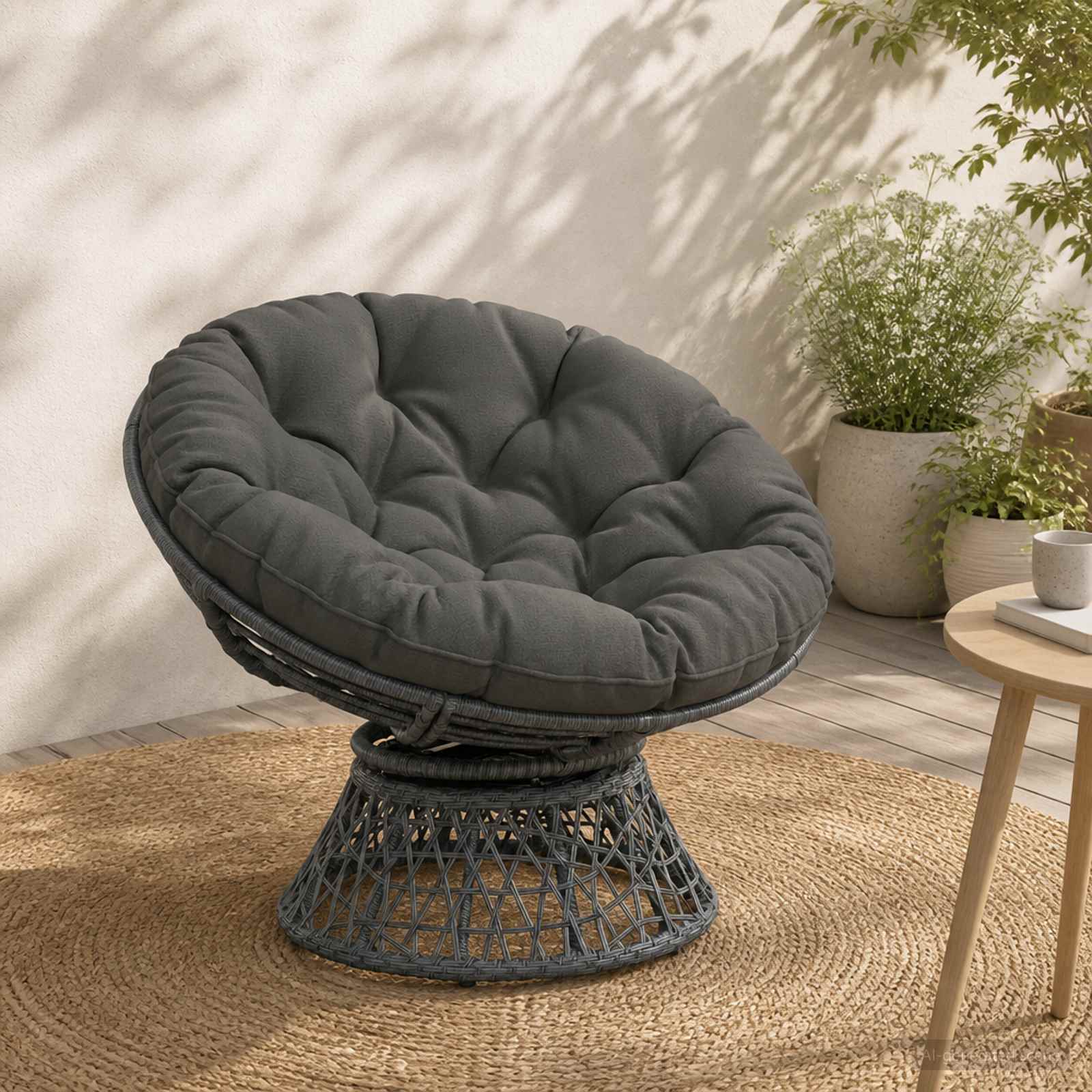 Cuscino per Sedia Appesa VIANEN 100% Poliestere Grigio