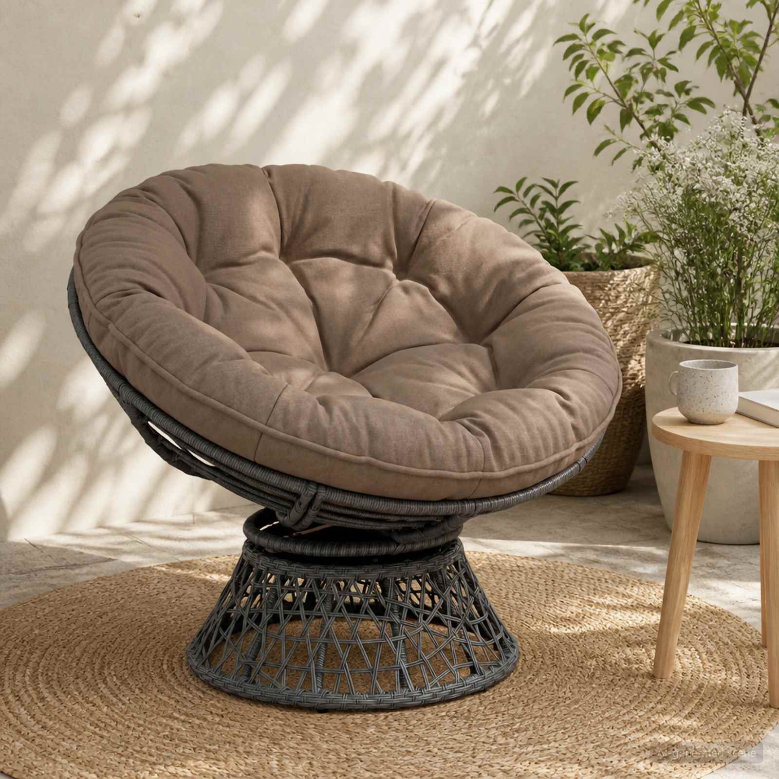 Cuscino per Sedia Appesa VIANEN 100% Poliestere Tortora