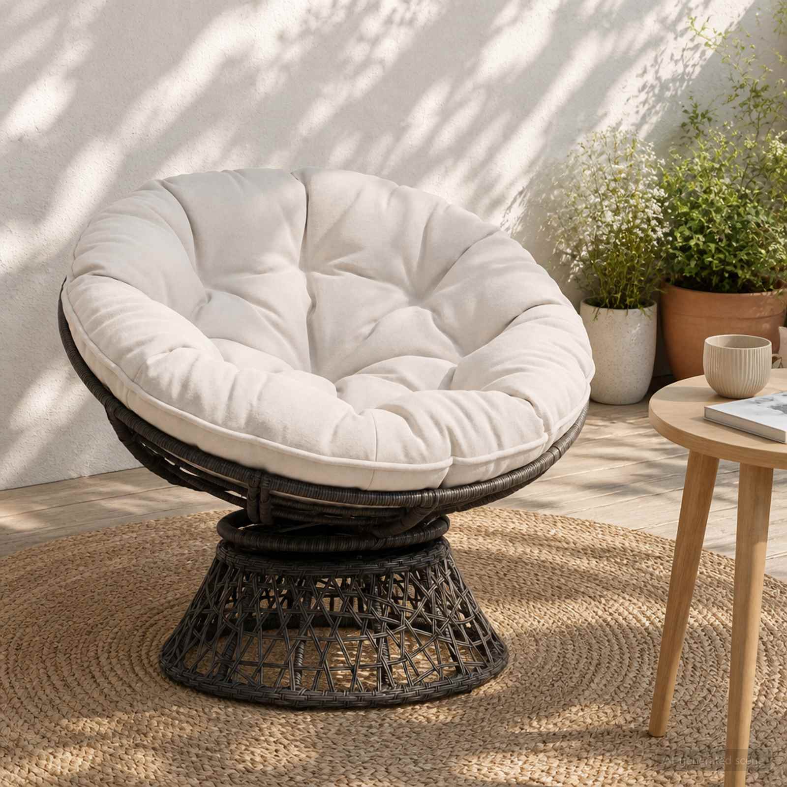 Cuscino per Sedia Appesa VIANEN 100% Poliestere Bianco