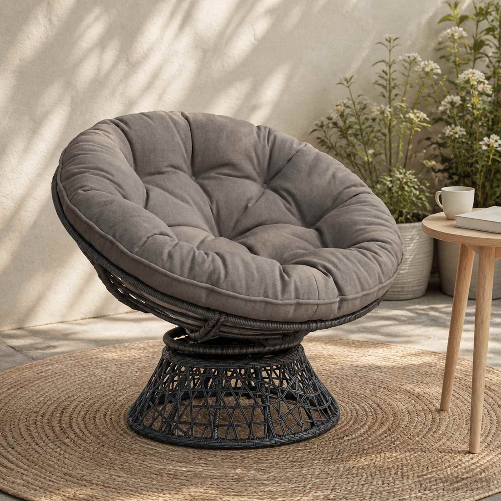 Cuscino per Sedia Appesa VIANEN 100% Poliestere Grigio