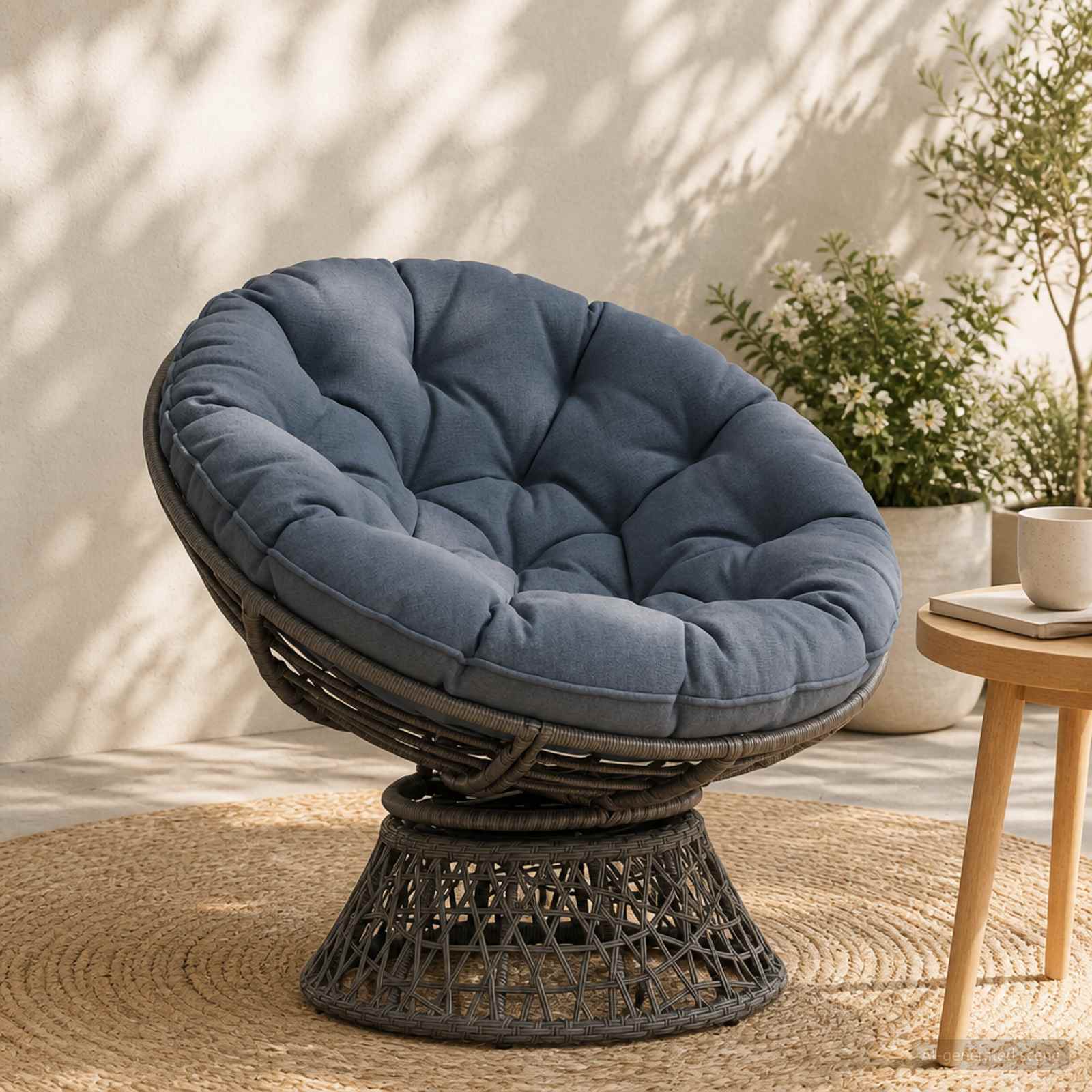Cuscino per Sedia Appesa VIANEN 100% Poliestere Blu