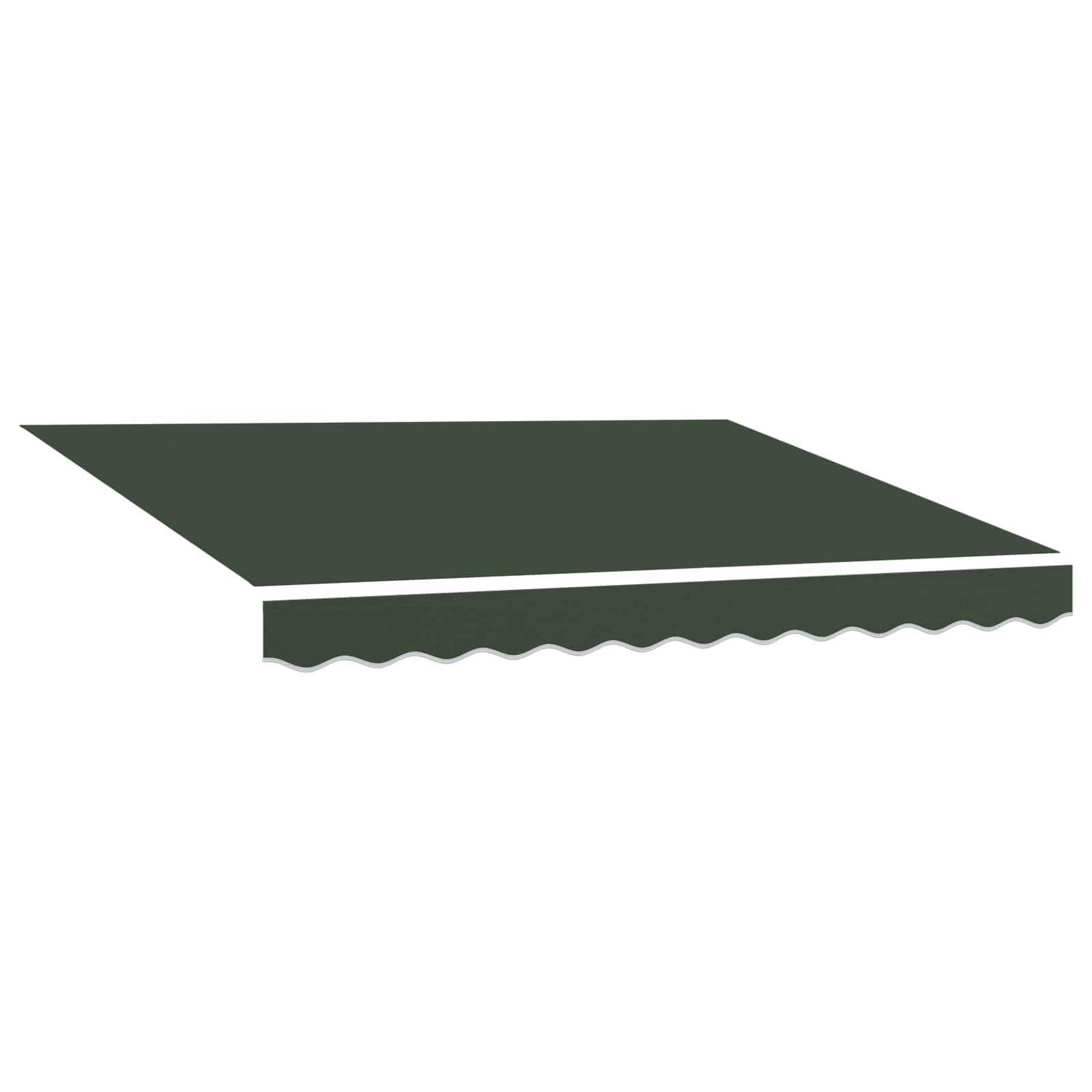 Telo di ricambio per tenda da sole per 4,5x3 m Verde Scuro