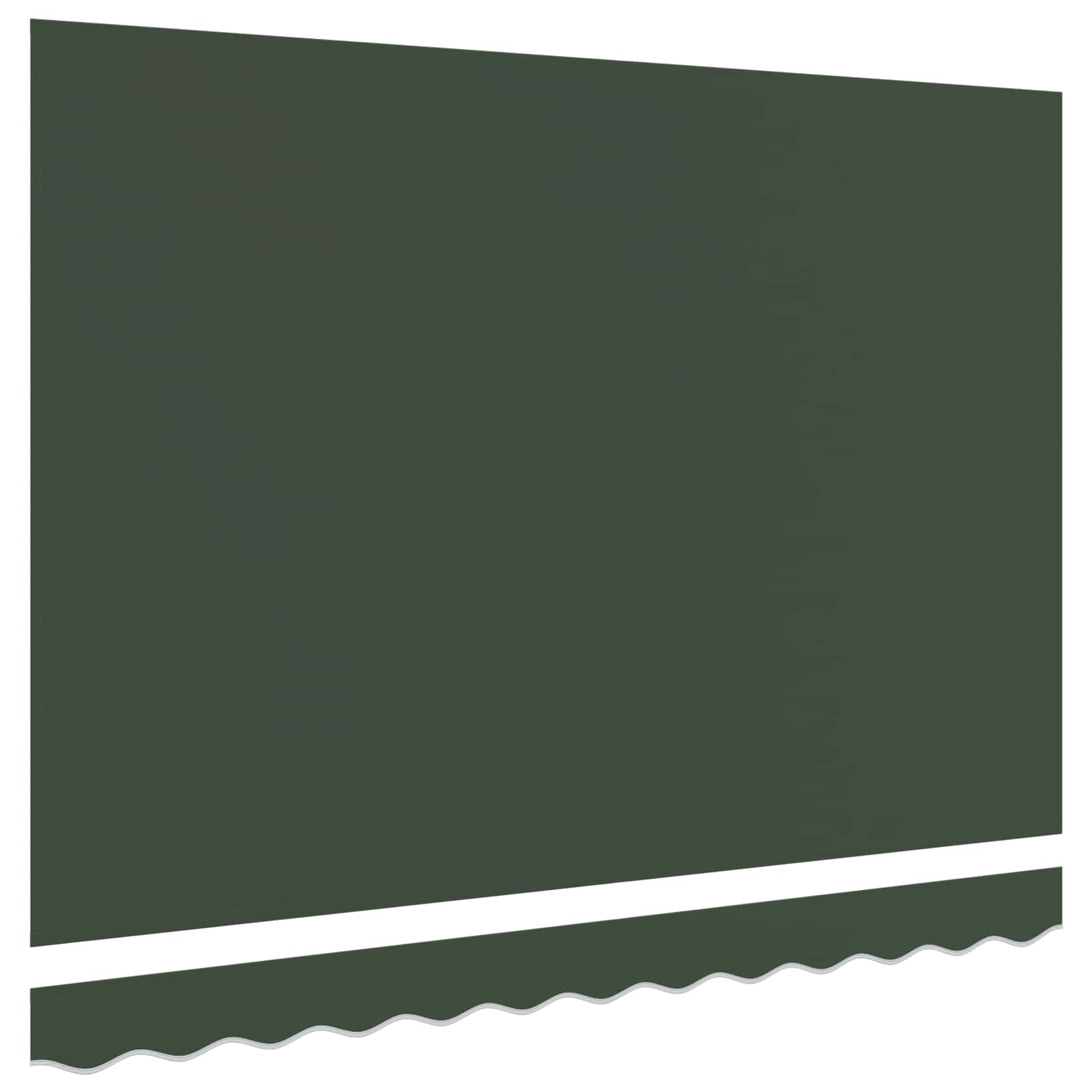 Telo di ricambio per tenda da sole per 6x3,5 m Verde Scuro