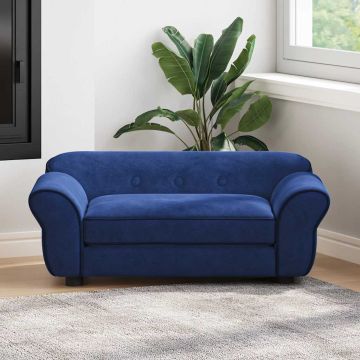Divano per Cani Blu 72x45x30 cm in Peluche