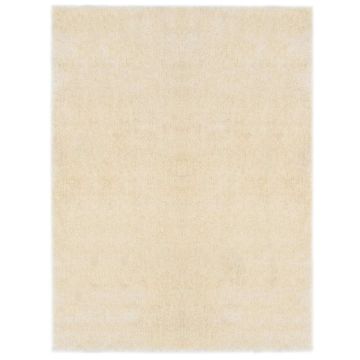 Ubby.it Tappeto Shaggy per Area Crema 120 x 160 cm Polietilene
