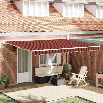 Tenda retrattile Arancione e Marrone 450 × 300 cm