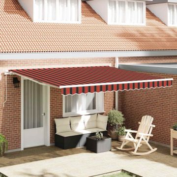 Tenda retrattile Arancione e Marrone 400 × 300 cm