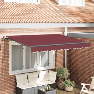 Tenda retrattile Borgogna 300 x 200 cm Tessuto