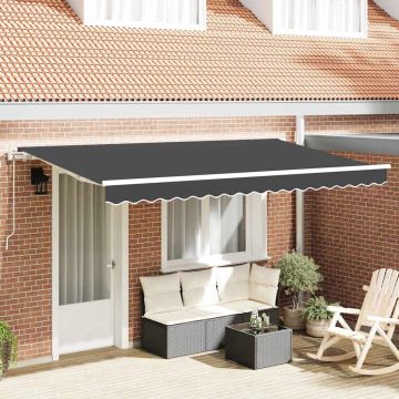 Tenda retrattile Antracite 350 x 200 cm Tessuto