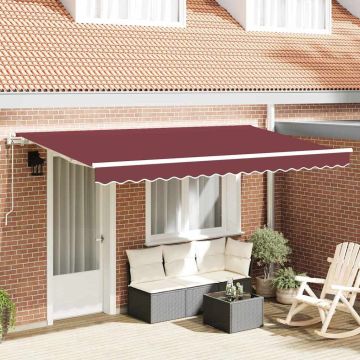Tenda retrattile Borgogna 350 x 200 cm Tessuto