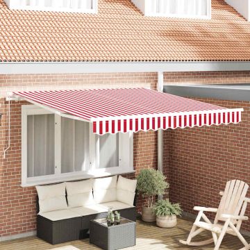 Tenda retrattile Rosso e Bianco 300 x 250 cm