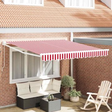 Tenda retrattile Rosso e Bianco 300 x 250 cm
