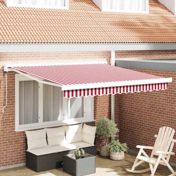 Tenda retrattile Rosso e Bianco 300 x 250 x 165 cm