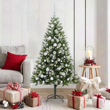 Albero di Natale artificiale a cerniera con neve fioccata