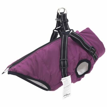 Cappotto per Cani Viola L36 Pile e Poliestere