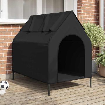 Casa per Animali Nero 110 x 75 x 90 cm Acciaio