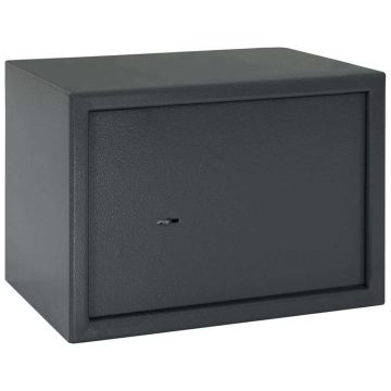 Cassaforte con blocco Grigio scuro 35 x 25 x 25 cm Acciaio