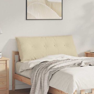 Cuscino per Schiena Crema 120 x 19 x 50 cm Tessuto